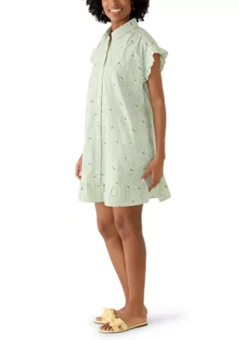 Women's Flutter Sleeve Print Mini Dress