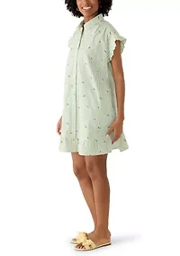 Women's Flutter Sleeve Print Mini Dress