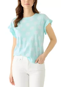 Women's Short Sleeve Ruffle Top