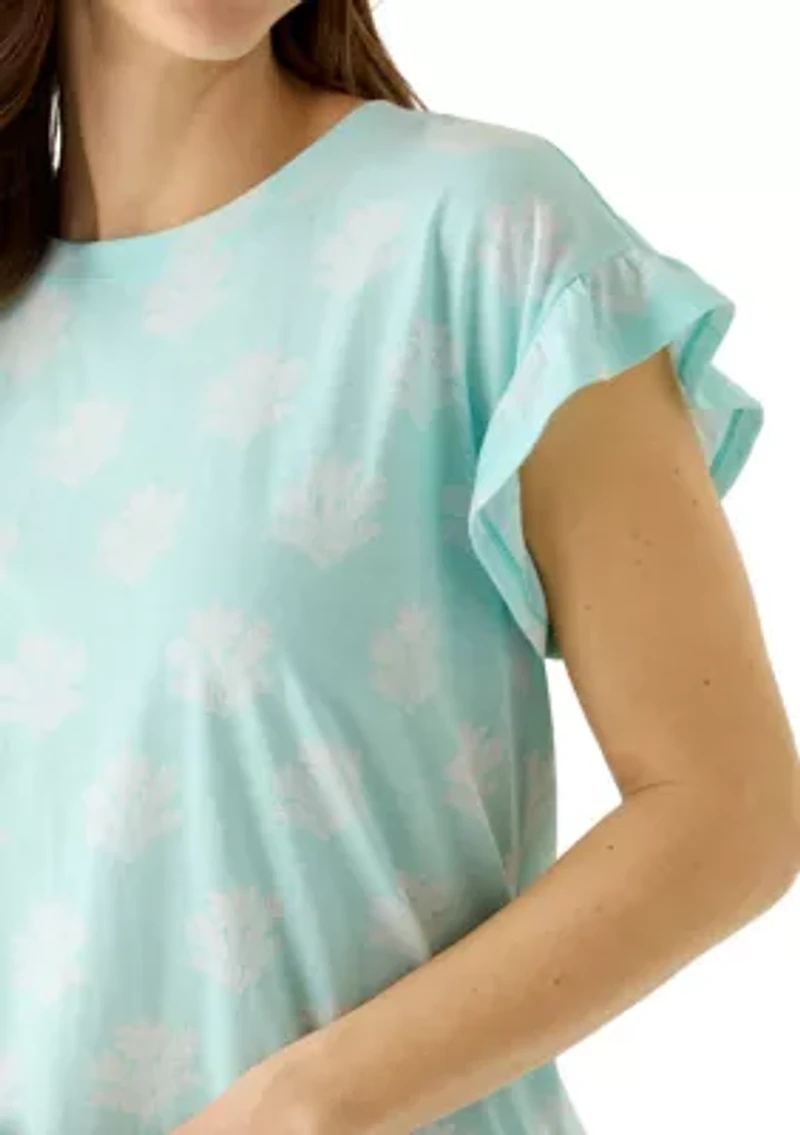 Women's Short Sleeve Ruffle Top