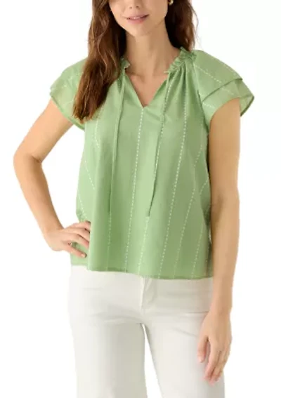 Women's Ruffle Sleeve Peasant Shirt