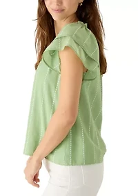 Women's Ruffle Sleeve Peasant Shirt