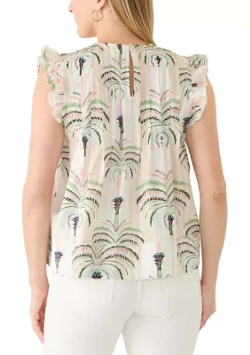 Women's Pintuck Flutter Tank Top