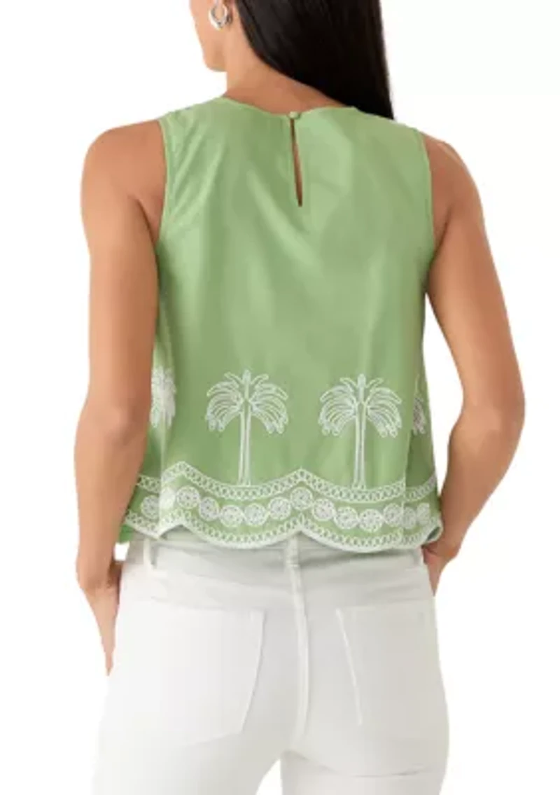 Women's Sleeveless Embroidered Tank Top