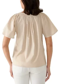 Women's Split Neck Top