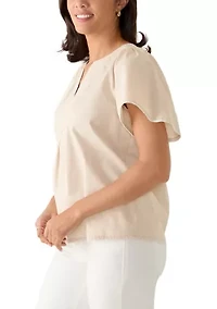 Women's Split Neck Top