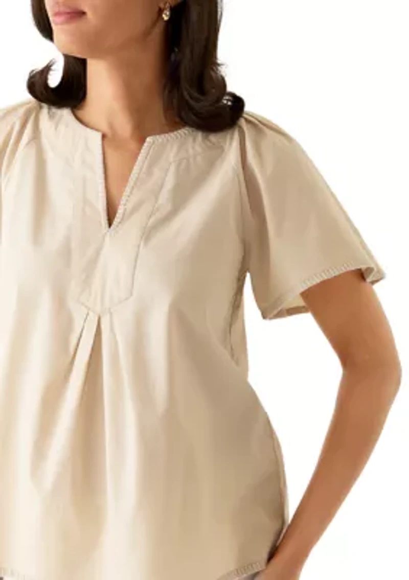Women's Split Neck Top