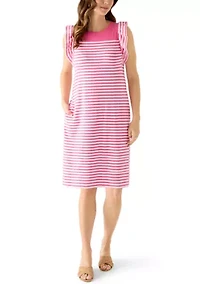 Women's Flutter Sleeve Knit Shift Dress