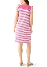 Women's Flutter Sleeve Knit Shift Dress