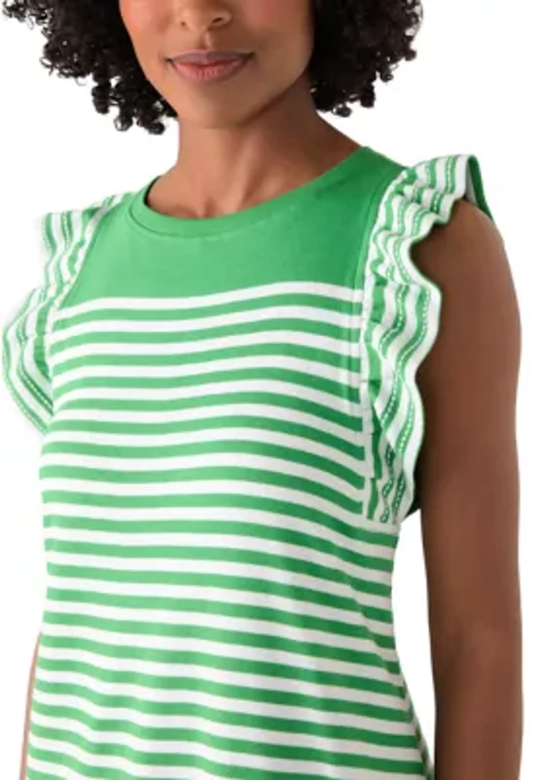 Women's Flutter Sleeve Knit Shift Dress