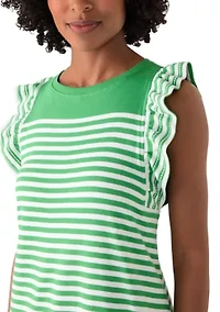 Women's Flutter Sleeve Knit Shift Dress