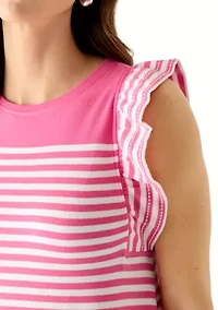 Women's Flutter Sleeve Knit Shift Dress