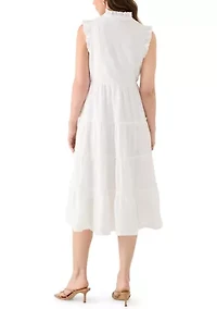 Women's Sleeveless Ruffle Tier Midi Dress