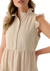 Women's Sleeveless Ruffle Tier Midi Dress