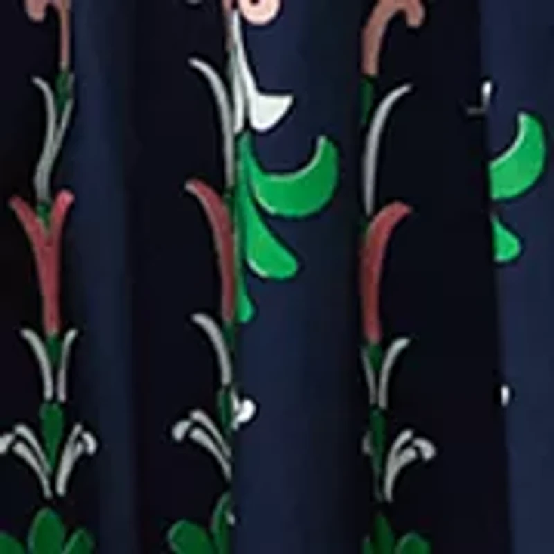 Women's Sleeveless Frill Print Midi Dress