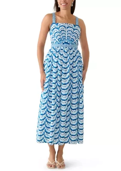 Women's Sleeveless Print Midi Dress