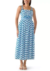 Women's Sleeveless Print Midi Dress
