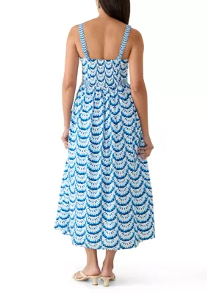 Women's Sleeveless Print Midi Dress