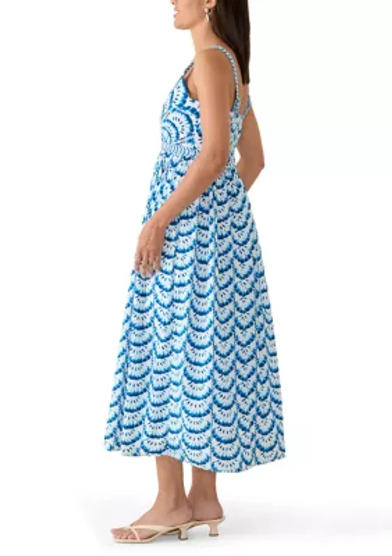 Women's Sleeveless Print Midi Dress