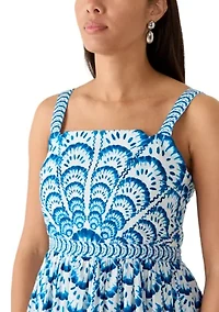 Women's Sleeveless Print Midi Dress
