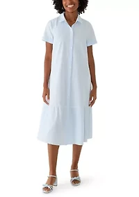 Women's Poplin Midi Shirtdress
