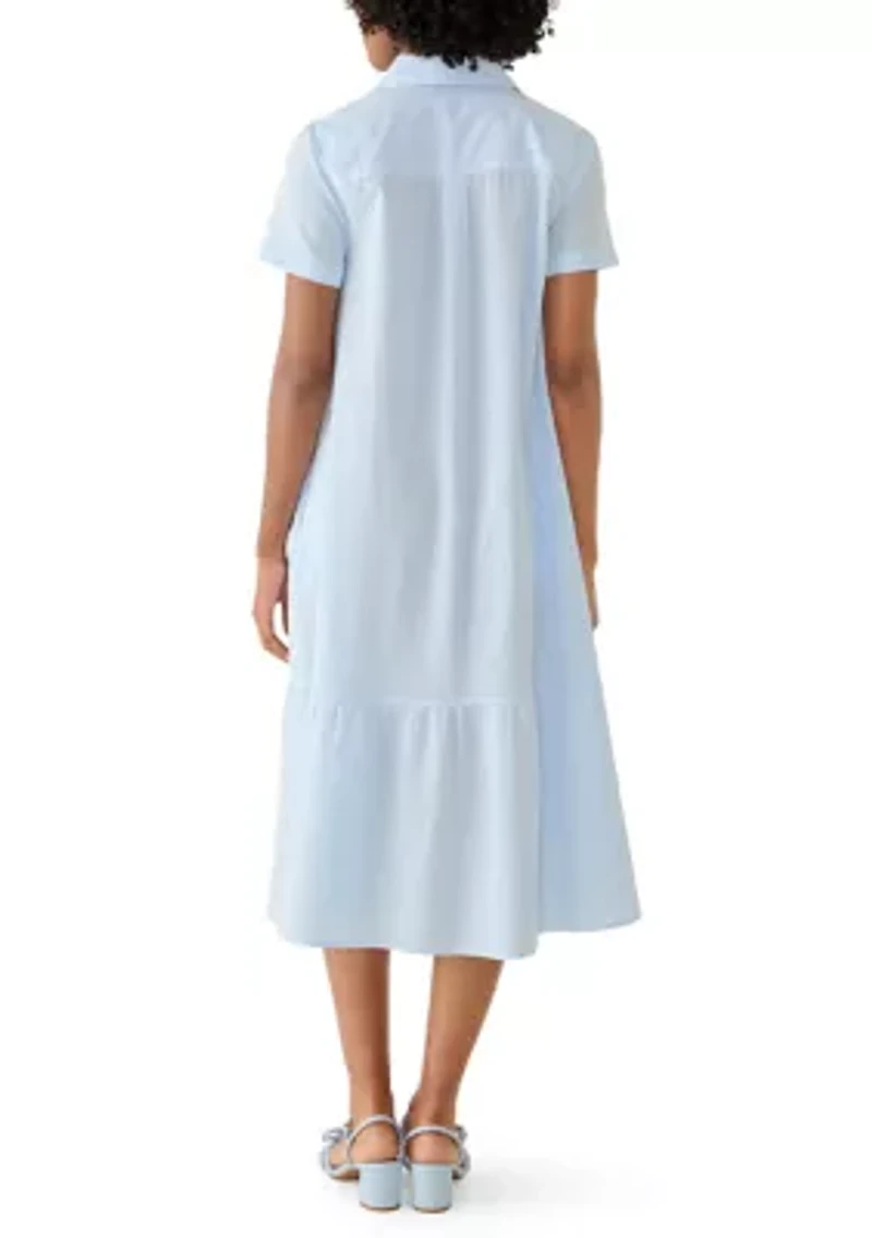Women's Poplin Midi Shirtdress