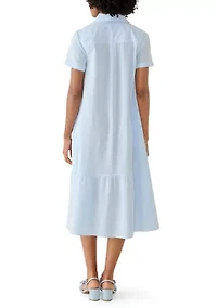 Women's Poplin Midi Shirtdress