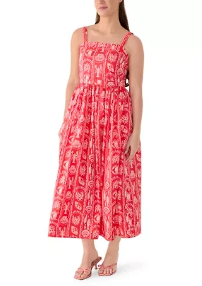 Women's Sleeveless Print Maxi Dress