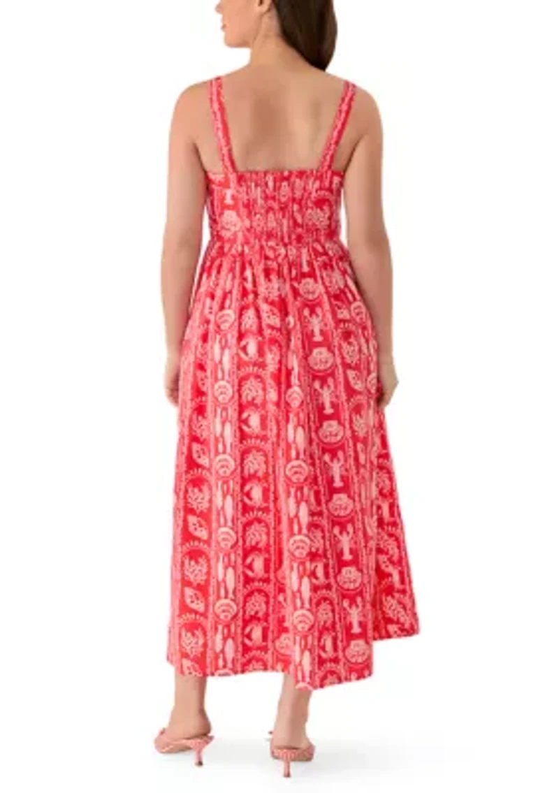 Women's Sleeveless Print Maxi Dress