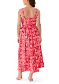 Women's Sleeveless Print Maxi Dress