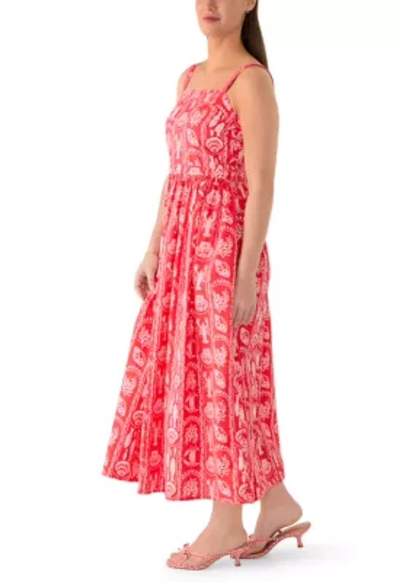 Women's Sleeveless Print Maxi Dress