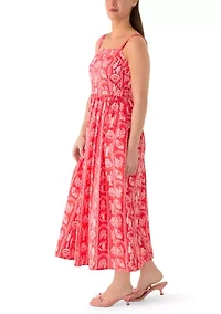 Women's Sleeveless Print Maxi Dress