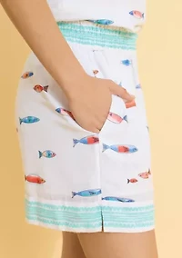 Sewing Down South x Crown & Ivy™ Current Smocked Waist Pull On Shorts