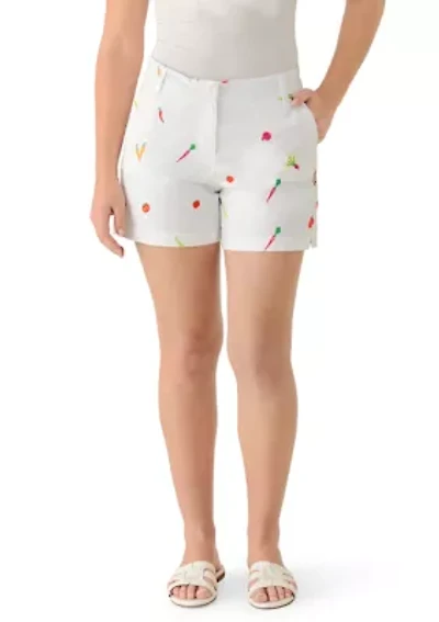 Women's Embroidered Shorts
