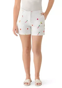 Women's Embroidered Shorts