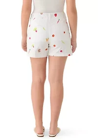 Women's Embroidered Shorts