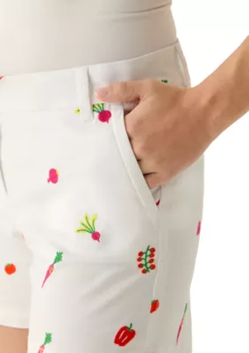 Women's Embroidered Shorts
