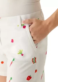 Women's Embroidered Shorts