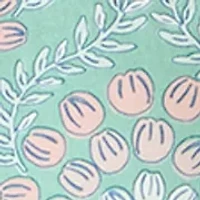 Women's Short Sleeve Printed Ruffle Shirt