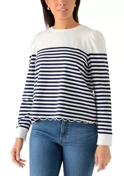 Women's Scallop Detail Sweatshirt
