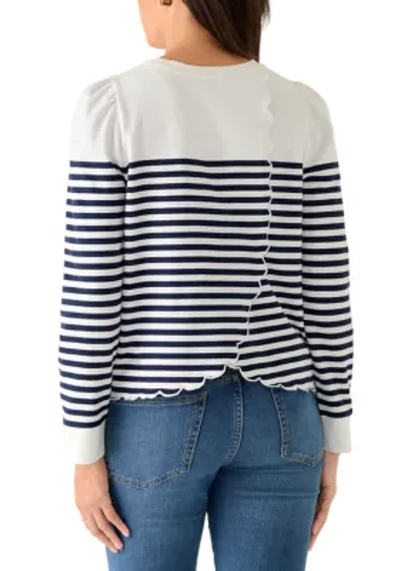 Women's Scallop Detail Sweatshirt