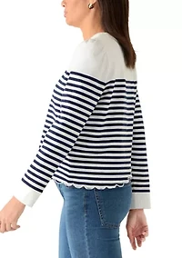 Women's Scallop Detail Sweatshirt