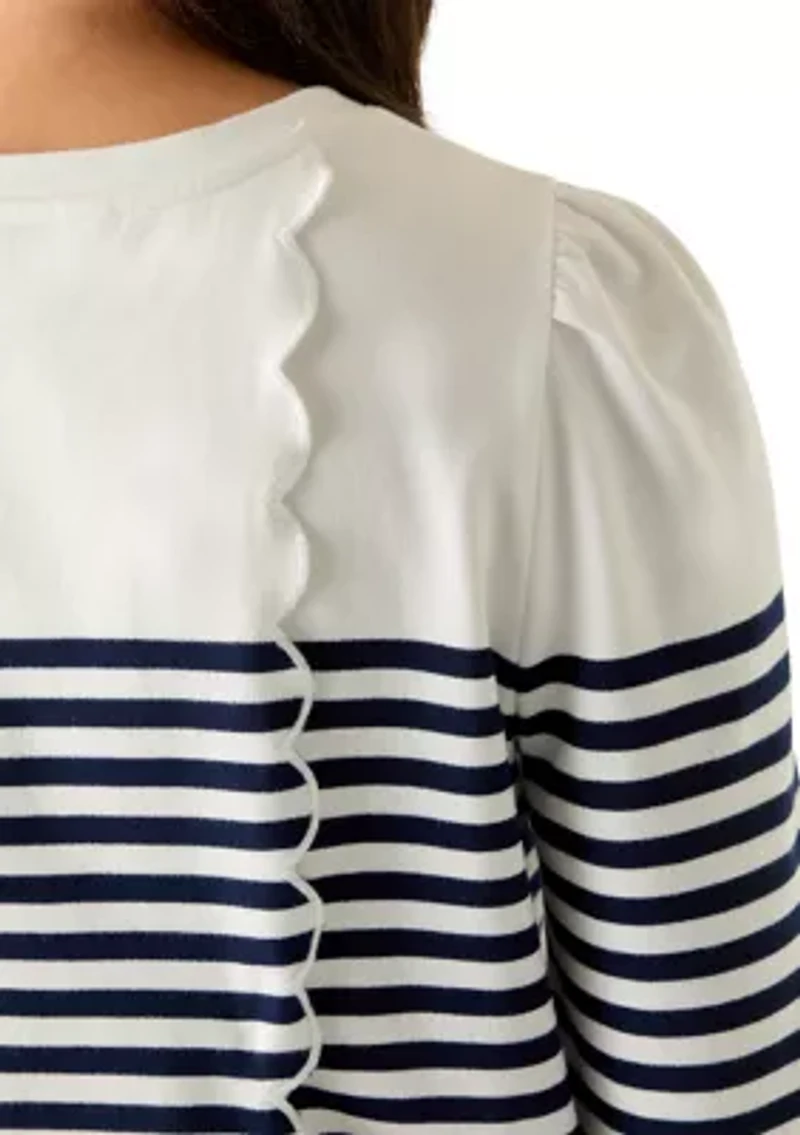 Women's Scallop Detail Sweatshirt