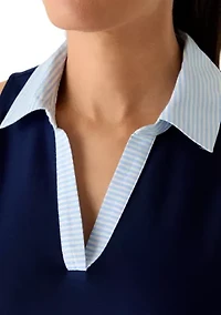 Women's Sleeveless Collar Tank Top