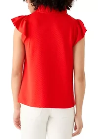 Women's Short Sleeve Jacquard Top