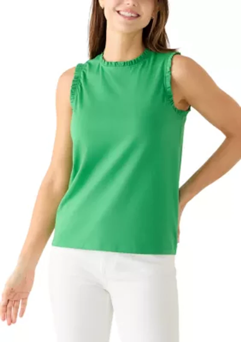 Women's Sleeveless Ruffle Tank Top