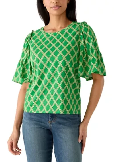 Women's Short Sleeve Printed Top