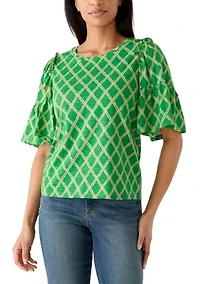 Women's Short Sleeve Printed Top