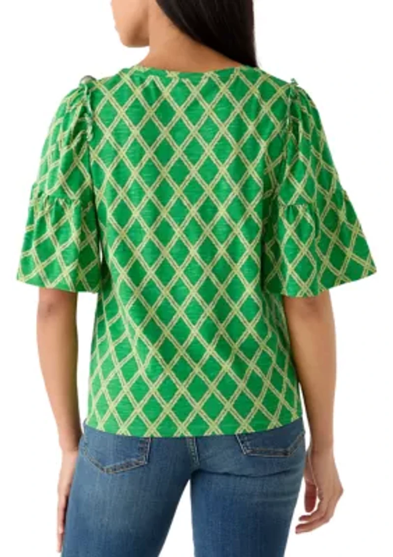 Women's Short Sleeve Printed Top