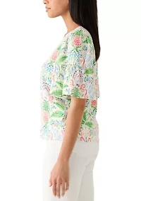 Women's Short Sleeve Printed Top
